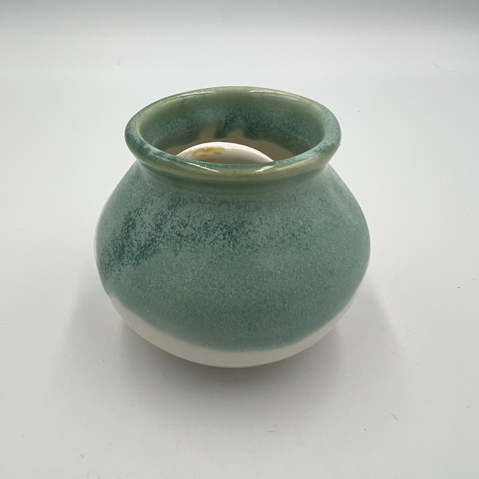 Ceramic Egg Separator Green White Face Design Kitchen Gadget 3" Yolk Whites Tool