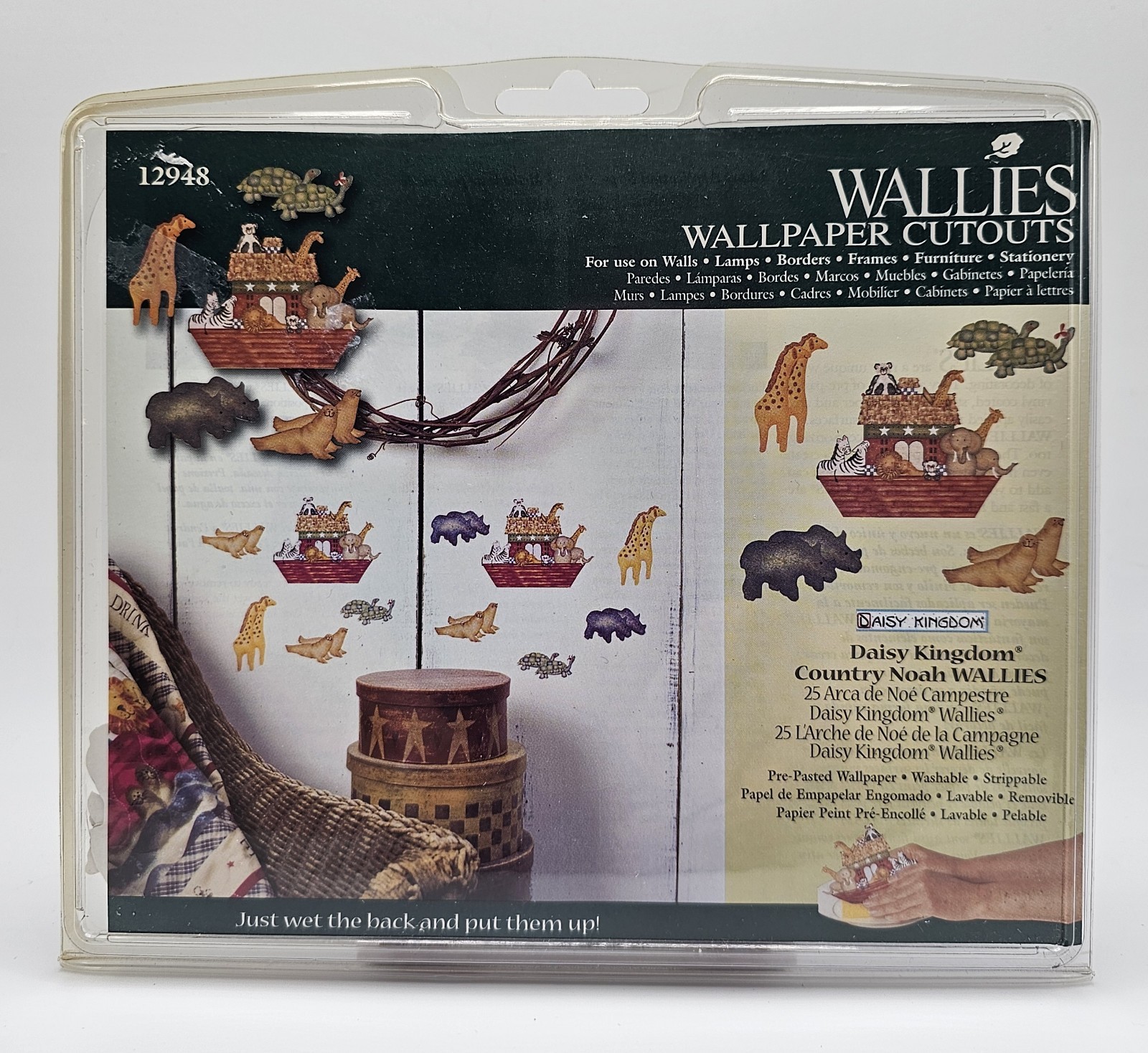 Daisy Kingdom Noahs Ark Animals 25 Wallies Decal Stickers Nursery Wallpaper