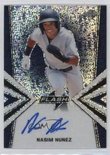 2019 Leaf Flash Blue 36/50 Nasim Nunez #BA-NN1 Auto 4z8