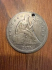 1871 US Seated Liberty Dollar $1 — VF/XF Details — Holed