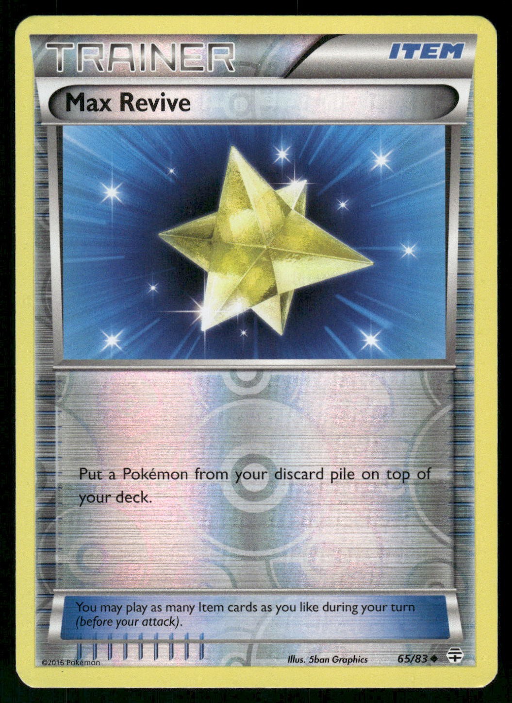 2016 Lightly Played Pokemon Max Revive 65/83 Generations