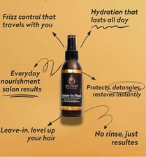 Moroccan Gold Series Leave-in Hair Mask Spray 4.2 oz PURE Argan Oil Skin Frizz