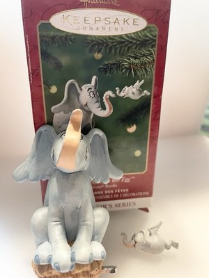 Hallmark Keepsake Ornament Set Horton Dr. Seuss Christmas Elephant Resin