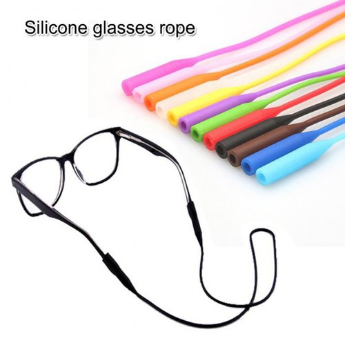 Silicone Glasses Strap Neck Cord Sports Eyeglasses Band Sunglasses Rope Holder - Picture 1 of 23