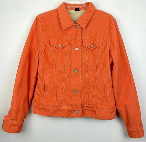 GAP Sz L Womens Jacket Corduroy Sherpa 
