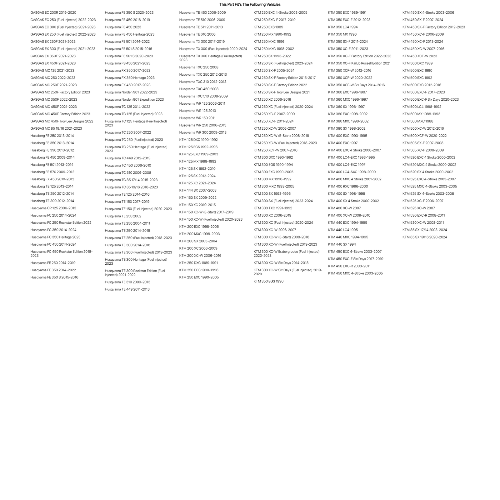 Tusk Spoke Torque Wrench Kit For KTM 360 SX 19961997 eBay