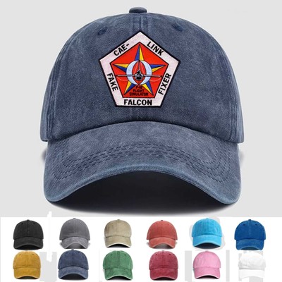 Custom Embroidered Hat CAE-Link Contractor F-16 Flight Simulator, Veteran Cap