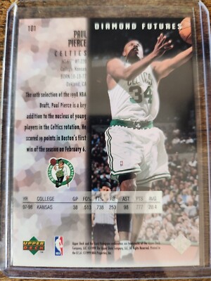 1998-99 UD Black Diamond Paul Pierce Diamond Futures Rookie RC