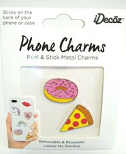 Phone Charms iDecoz Reusable Metal Peel Stick Fun For Phone Laptop Tablet