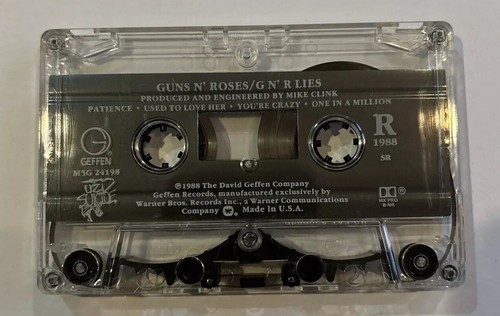 Guns N Roses Cassette Tape GNR Lies Axl Rose Slash Duff Adler Izzy Vintage - Picture 3 of 6