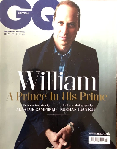 PRINCE WILLIAM - British GQ UK Magazine - July 2017