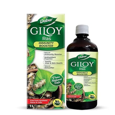 Dabur Giloy Juice | Ayurvedic Juice for Immunity | Liver & Skin Health | 1L
