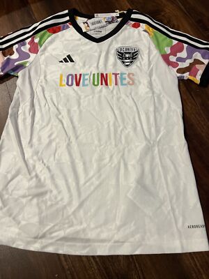 New Adidas Womens DC United Soccer Jersey Size Medium White