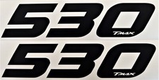 2 ADESIVI ADESIVO YAMAHA TMAX T MAX 530 PER FIANCATE CM. 23X5,5 - nero