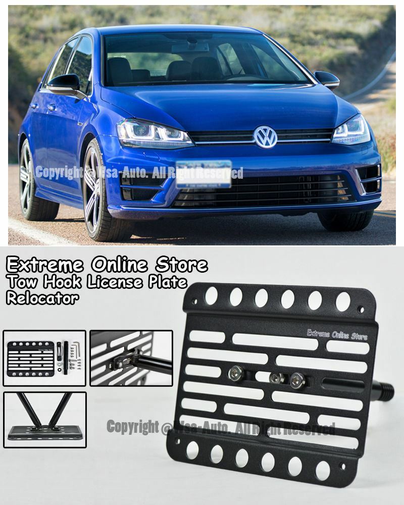 2015-Up Volkswagen Golf R Front Tow Hook License Plate Bracket MK7 No PDC
