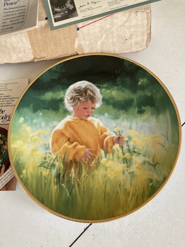 Donald Zolan - A Time For Peace - Display Plate NIB