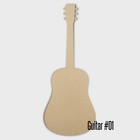 Wooden Guitar Shape 100-600mm 3mm MDF - Craft Unpainted 3mm MDF - Laser Cut