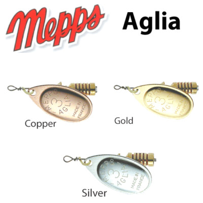 MEPPS Aglia Spinner / Köder - Silber / Gold - Forellenbarschköder - alle Größen 