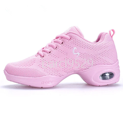 Women Jazz Hip Hop Ballet Shoes Ballroom Dance Split Sole Sport Trainers Sneaker - Picture 3 of 18