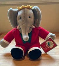 BARBAR THE ELEPHANT PLUSH ANIMAL TOY 1988 Vintage BY GUND FOR MACY'S W/TAGS