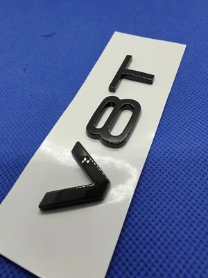 Logo V8T noir brillant Badge Original - Photo 1/4
