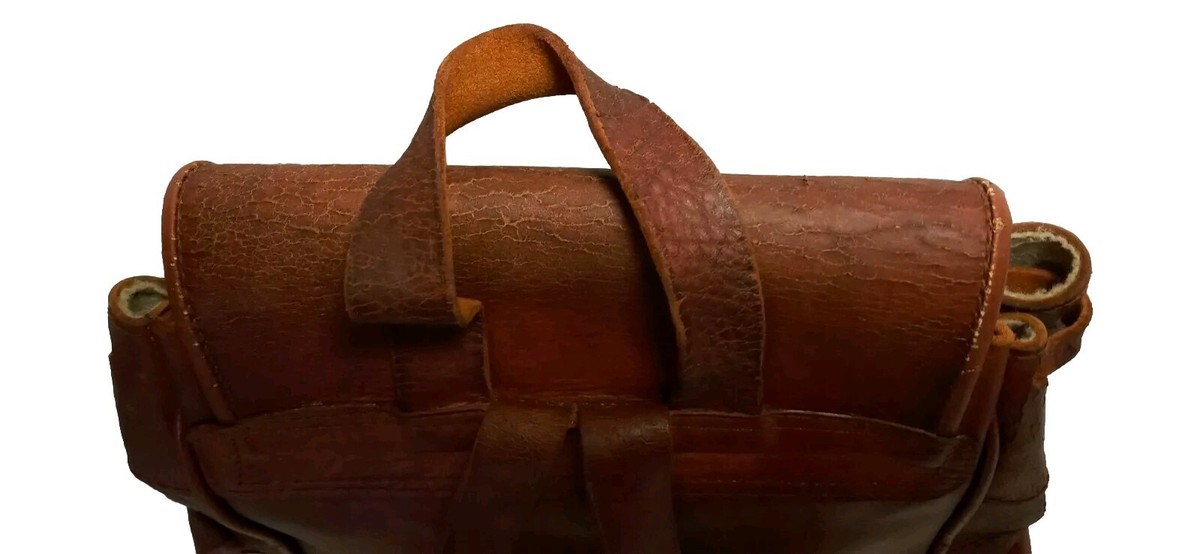 Leather & Kilim Tapestry Backpack Moroccan Boho Rucksack 