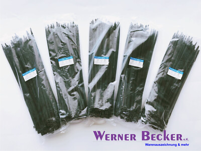 Uxcell Metall-Kabelbinder 100 Mm – 500 Stück, Schwarz, Mit Kunststoffummantelung, Wiederverwendbar