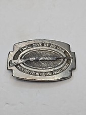 Vintage Belt Buckle I Will Give Up My Gun When They Pry My Cold Dead... 1970's