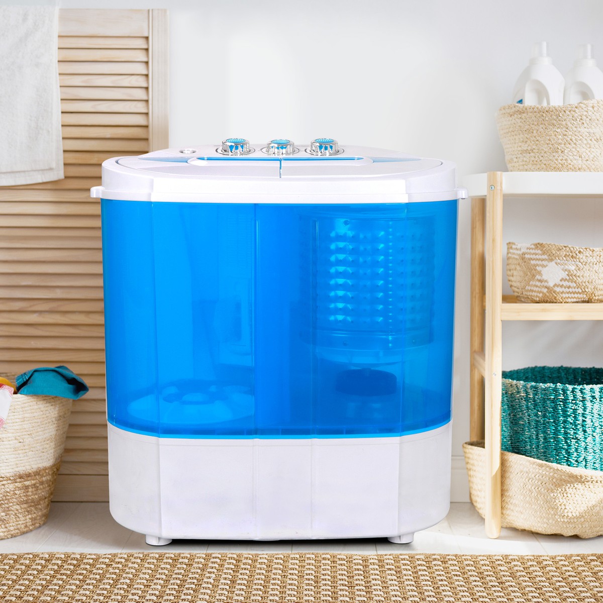 10lbs Mini Washing Machine Compact Machine Spin-Dry Laundry Washer