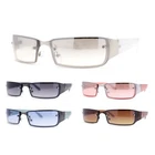 90s Classic Narrow Rectangle Designer Rimless Luxury Fashion Sunglasses