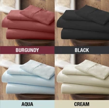 RV Short King Size 8-30 in Extra Deep Pkt Solid Color 1200 Count Bed Sheet Set