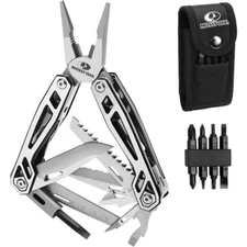 15-in-1/16-in-1/21-in-1 Multi-tool Pocket Knife Plier Set Safety Locking &Sheath