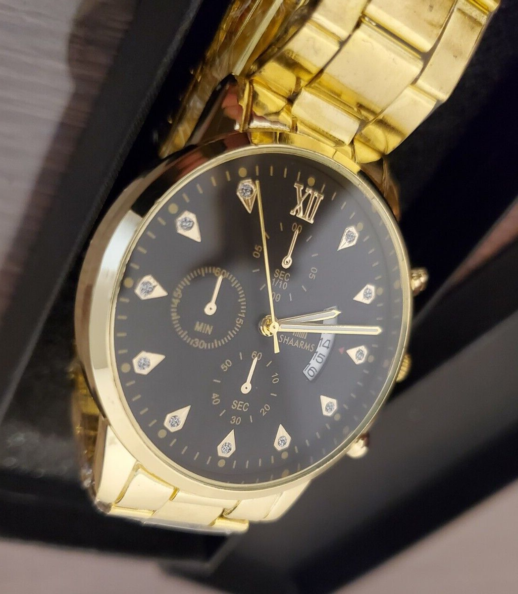Men's shaarms Gold Quartz Watch UK