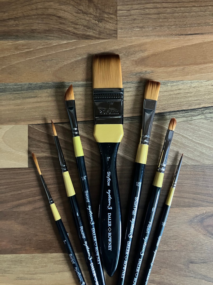 Daler Rowney System 3 SH Short Flat Brush 3/4 Inches | Cass Art - View #11