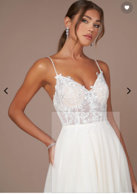 Azazie Wedding Dress Tatiana A-Line custom size petite bride | eBay