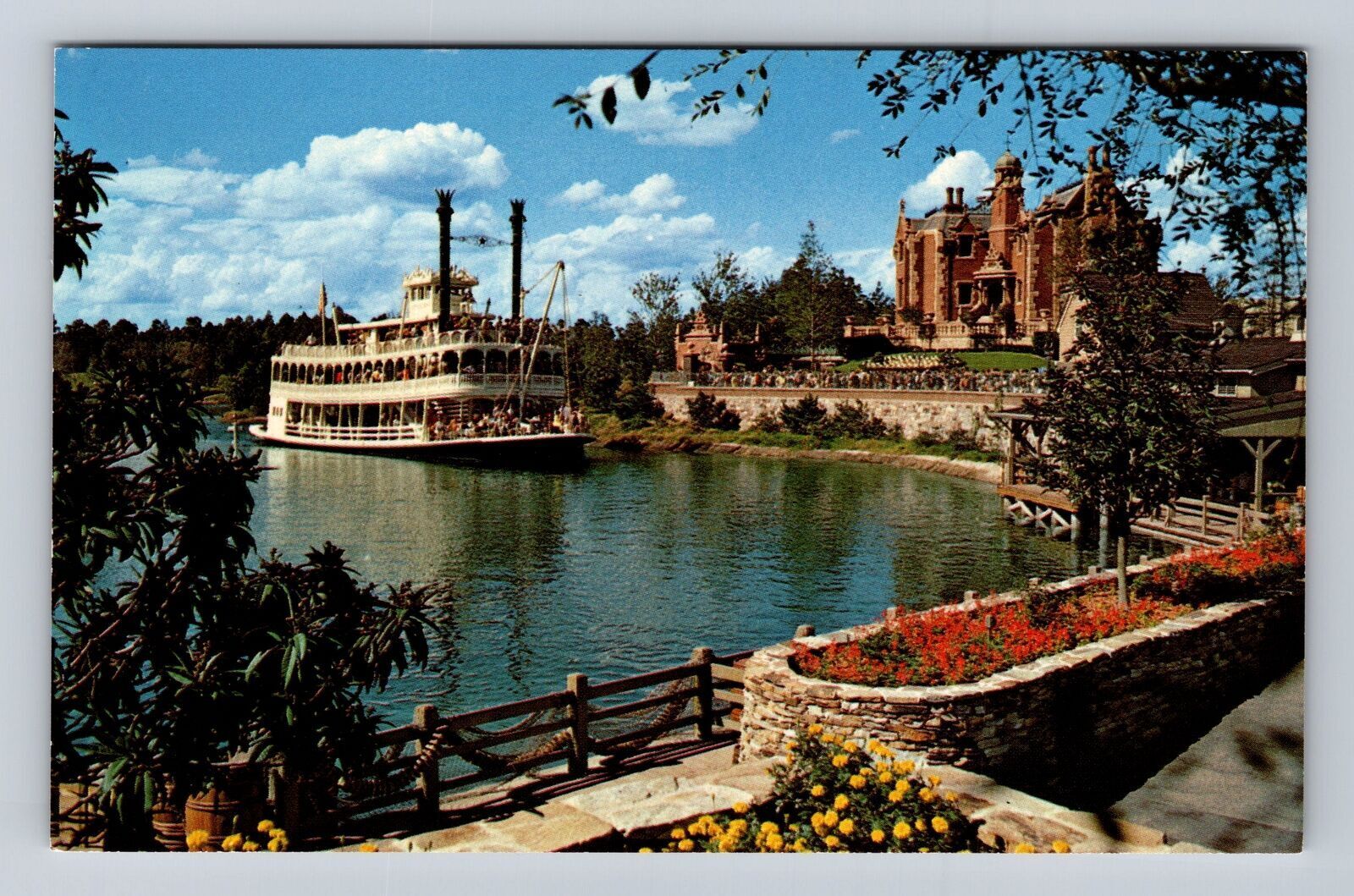 Vintage Orlando Florida Postcard Featuring Walt Disney World and Rivers of America
