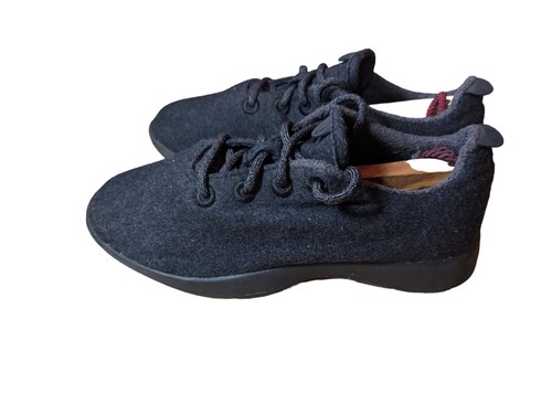 Allbirds Women's 9 Wool Runners Sneakers Gray Black Lace Up Merino Wool - Picture 2 of 9