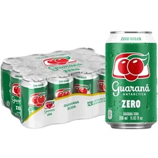 Guarana Antarctica Zero ( Diet ) The Brazilian Original Soda 12 fl oz Pack of 12