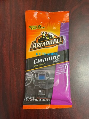 ARMOR ALL Car Auto Dirt Grime Dust CLEANING WIPES Vinyl Leather Carpet Fabric 
