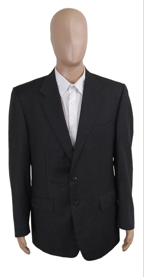 Corneliani Italy Two Piece Flannel Gray Brown Stripe Fine Wool Suit 42R 32X32 - Image 2 of 4