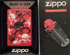 233 SKL XBONES ZIPPO LIHTER-MADE IN USA WITH ZIPPO FLINTS GIFT.