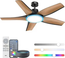 Dreo Smart Ceiling Fans with Lights, Low profile Ceiling Fan with Alexa/App,52''