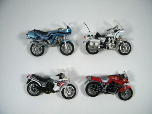 (4) VINTAGE  ~ ZEE TOYS MOTORCYCLES KAWASKI POLICE, SUZUKI, HONDA TURBO, AND CBX - Picture 1 of 12