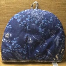 April Cornell Tea Cozy reversible, blue, paisley, floral, teapot cover Tea Pot