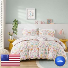 Intelligent Design Kids Cotton Queen Duvet Cover Set Jungle Animals Fun Safari