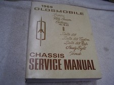 1969 Oldsmobile  Original Shop Manual Cutlass 442 Delta 98 Toronado