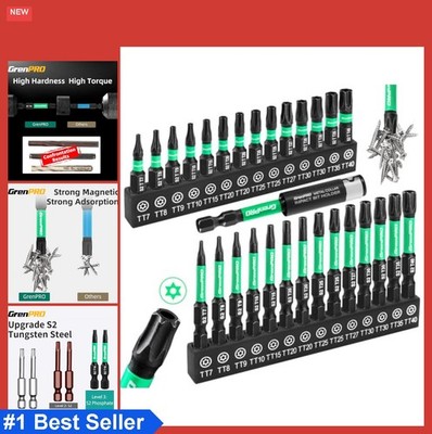 Torx Bit Set 29 Piece Impact Driver S2 Steel Tamper Proof Star Bits T7 T40