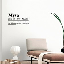 Mysa Definition - Adesivo in vinile nero 12" x 20" Wall Art Decal