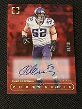 2024 Panini Photogenic - Chad Greenway #138 Red Auto /10 SSP Minnesota Vikings