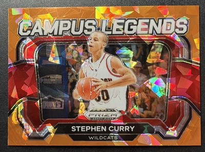 2024-25 Panini Prizm Draft Picks - Campus Legends Stephen Curry #2 Orange Ice...